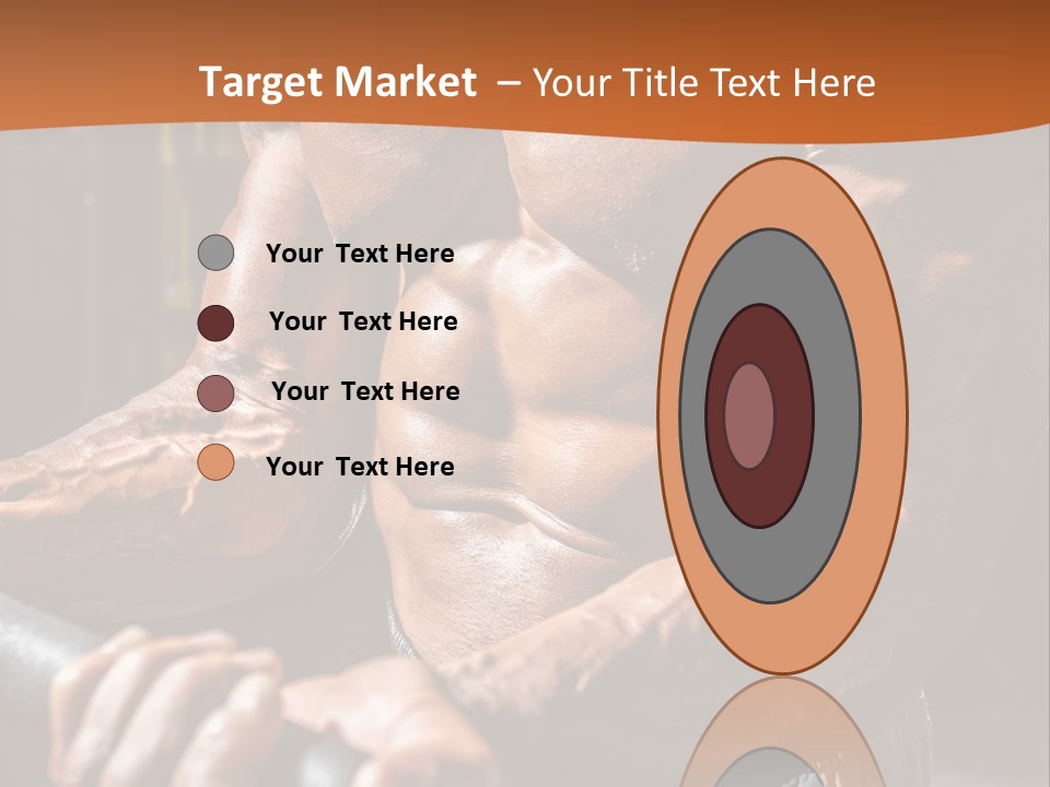 A Bodybuilding Man Holding A Barbell Powerpoint Template PowerPoint Template