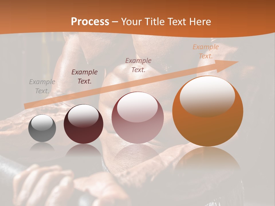 A Bodybuilding Man Holding A Barbell Powerpoint Template PowerPoint Template
