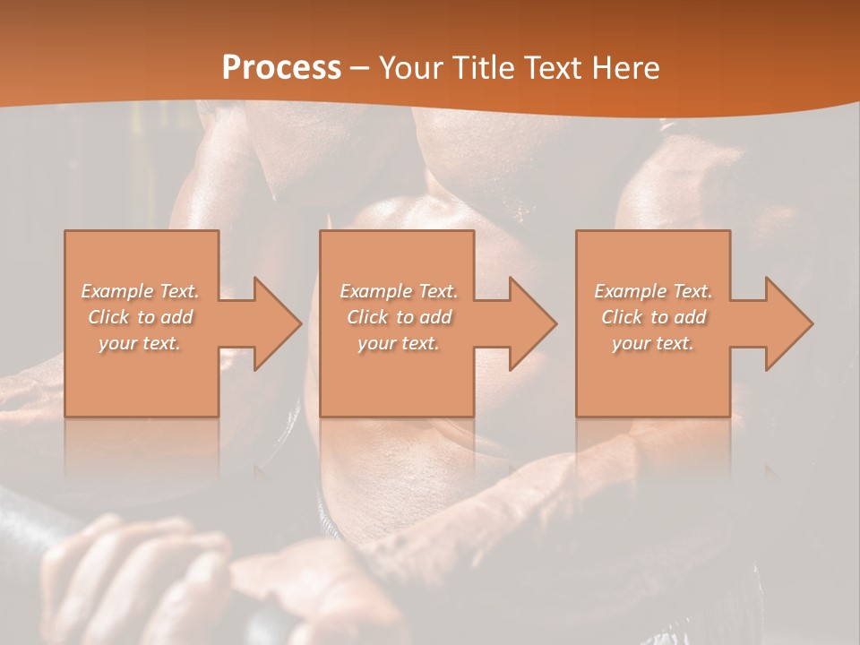 A Bodybuilding Man Holding A Barbell Powerpoint Template PowerPoint Template