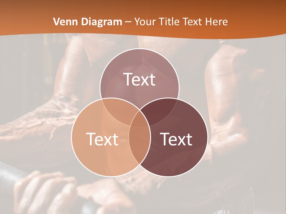 A Bodybuilding Man Holding A Barbell Powerpoint Template PowerPoint Template