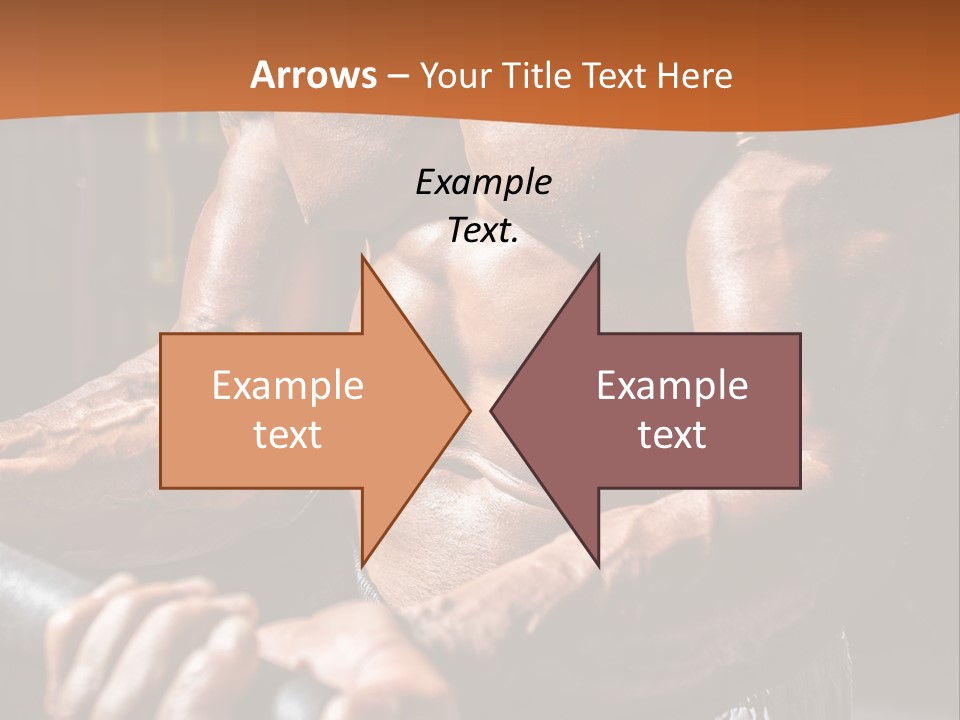 A Bodybuilding Man Holding A Barbell Powerpoint Template PowerPoint Template