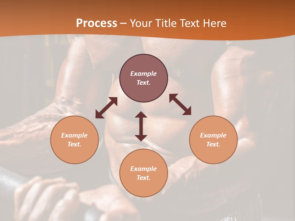 A Bodybuilding Man Holding A Barbell Powerpoint Template PowerPoint Template