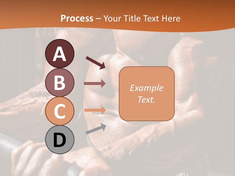A Bodybuilding Man Holding A Barbell Powerpoint Template PowerPoint Template