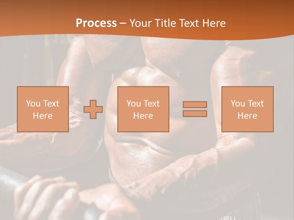 A Bodybuilding Man Holding A Barbell Powerpoint Template PowerPoint Template