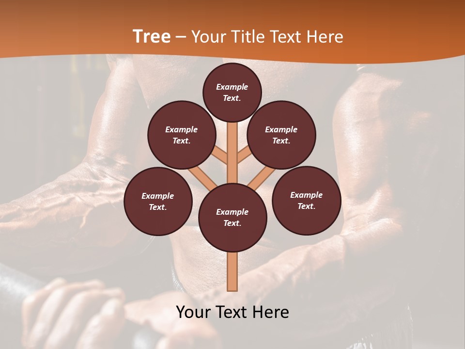 A Bodybuilding Man Holding A Barbell Powerpoint Template PowerPoint Template