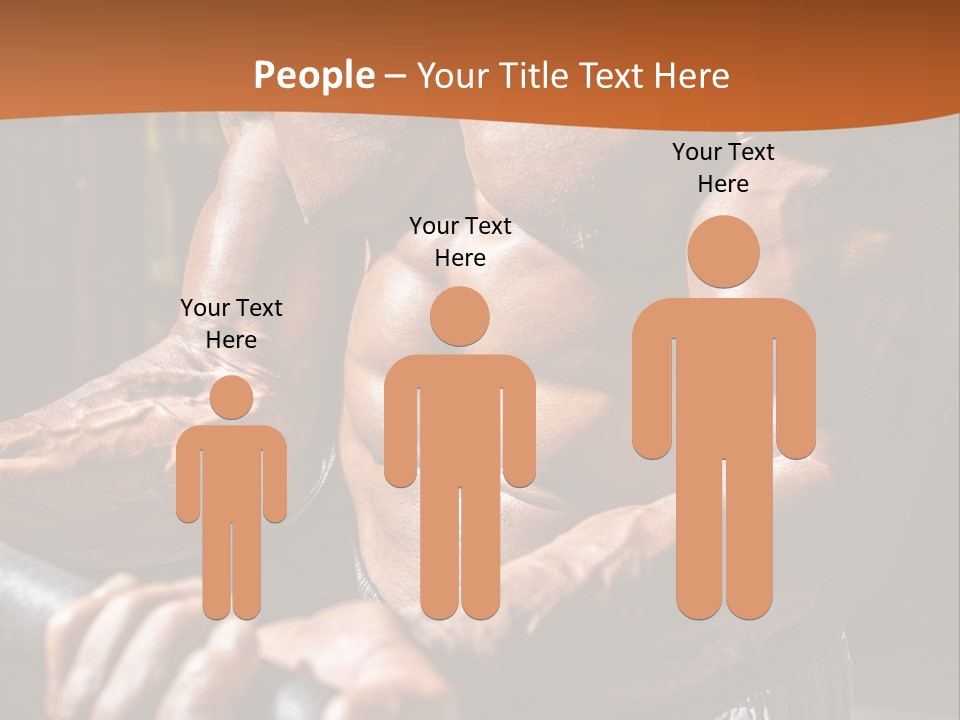 A Bodybuilding Man Holding A Barbell Powerpoint Template PowerPoint Template