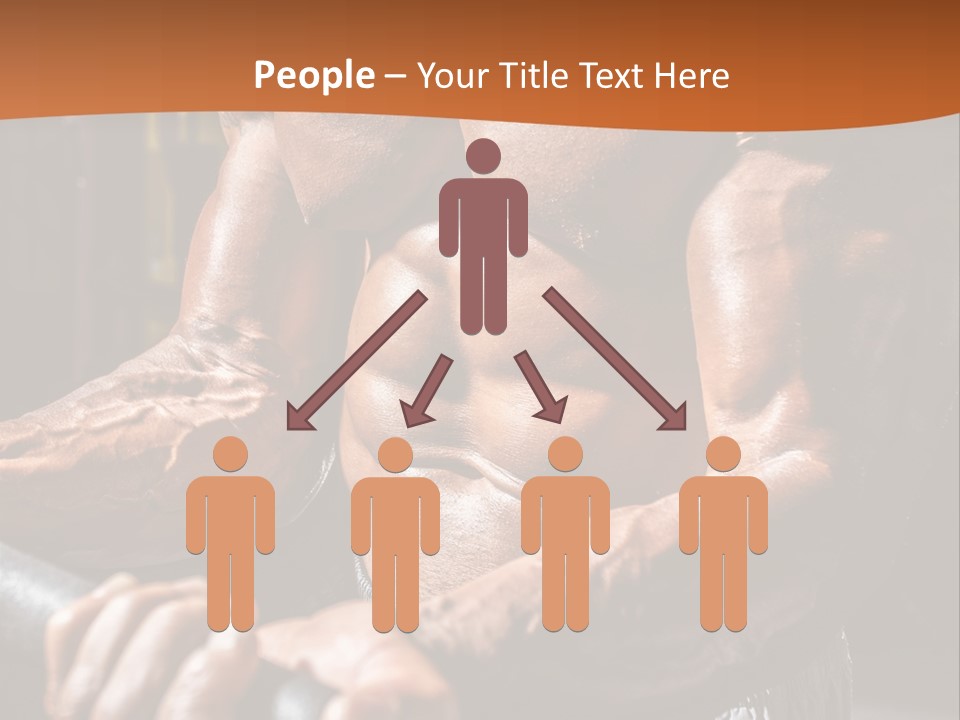 A Bodybuilding Man Holding A Barbell Powerpoint Template PowerPoint Template