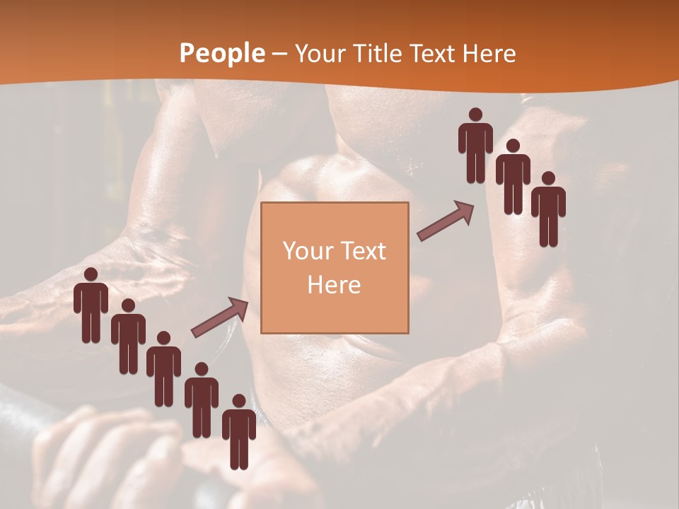 A Bodybuilding Man Holding A Barbell Powerpoint Template PowerPoint Template