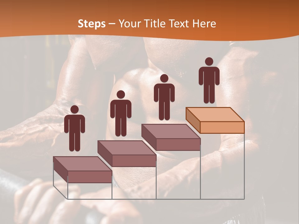 A Bodybuilding Man Holding A Barbell Powerpoint Template PowerPoint Template