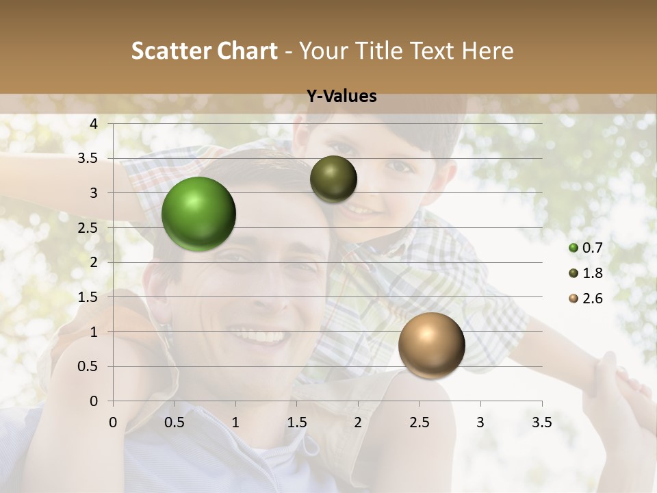 A Man Holding A Young Boy On His Shoulders PowerPoint Template