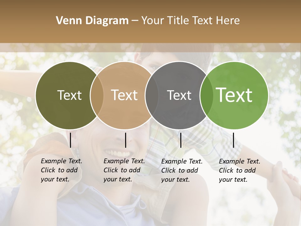 A Man Holding A Young Boy On His Shoulders PowerPoint Template