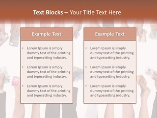 A Group Of People Holding Money In Their Hands PowerPoint Template