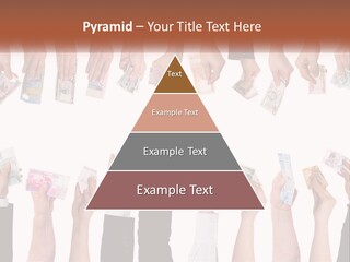 A Group Of People Holding Money In Their Hands PowerPoint Template