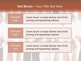 A Group Of People Holding Money In Their Hands PowerPoint Template