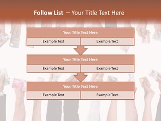 A Group Of People Holding Money In Their Hands PowerPoint Template