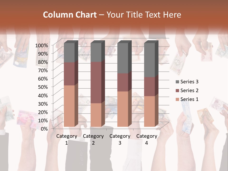 A Group Of People Holding Money In Their Hands PowerPoint Template