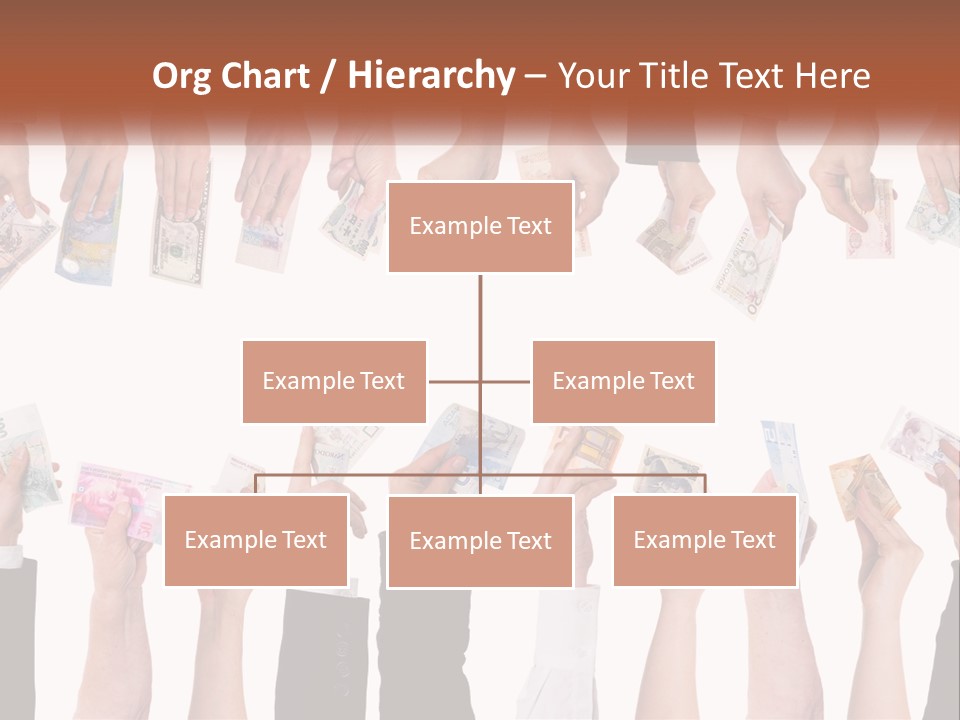 A Group Of People Holding Money In Their Hands PowerPoint Template