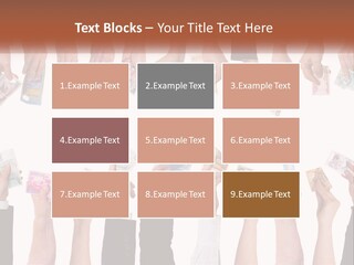 A Group Of People Holding Money In Their Hands PowerPoint Template