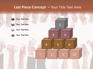 A Group Of People Holding Money In Their Hands PowerPoint Template