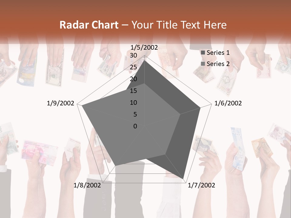 A Group Of People Holding Money In Their Hands PowerPoint Template