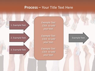 A Group Of People Holding Money In Their Hands PowerPoint Template