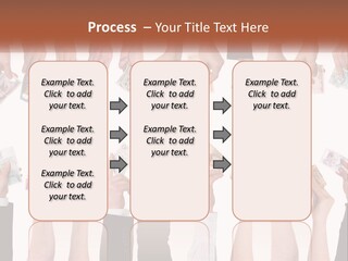 A Group Of People Holding Money In Their Hands PowerPoint Template