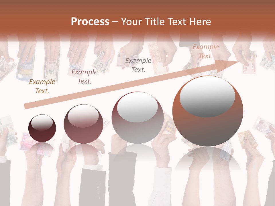 A Group Of People Holding Money In Their Hands PowerPoint Template