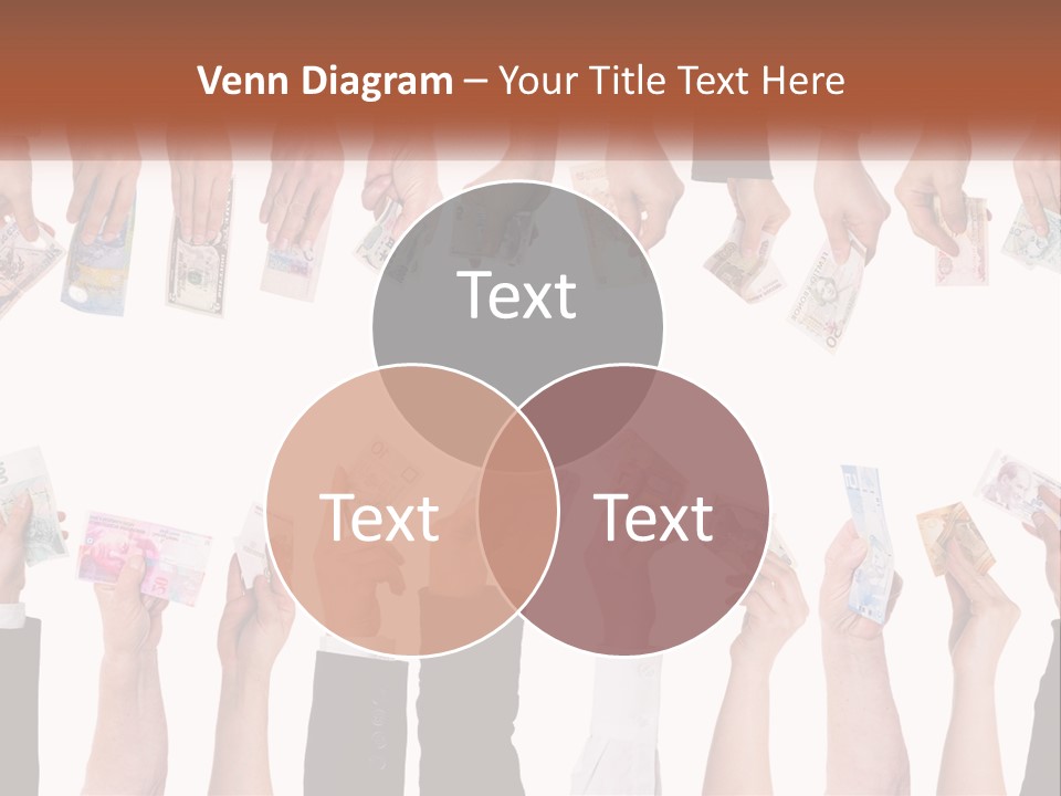 A Group Of People Holding Money In Their Hands PowerPoint Template