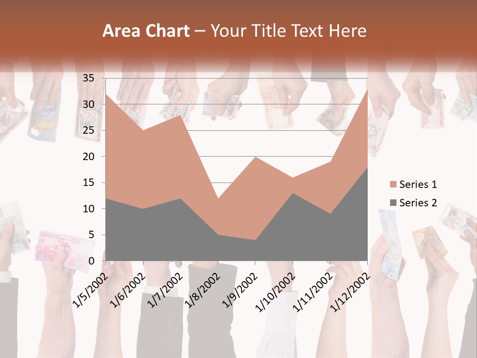 A Group Of People Holding Money In Their Hands PowerPoint Template