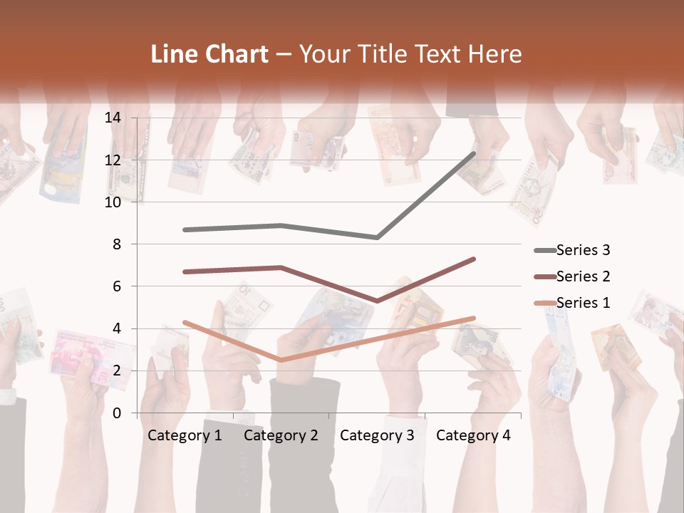 A Group Of People Holding Money In Their Hands PowerPoint Template