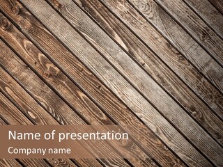 A Wooden Floor With A Brown Background PowerPoint Template