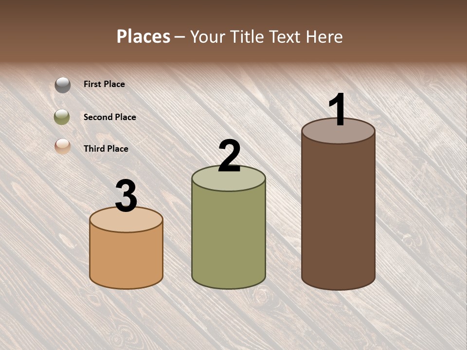 A Wooden Floor With A Brown Background PowerPoint Template