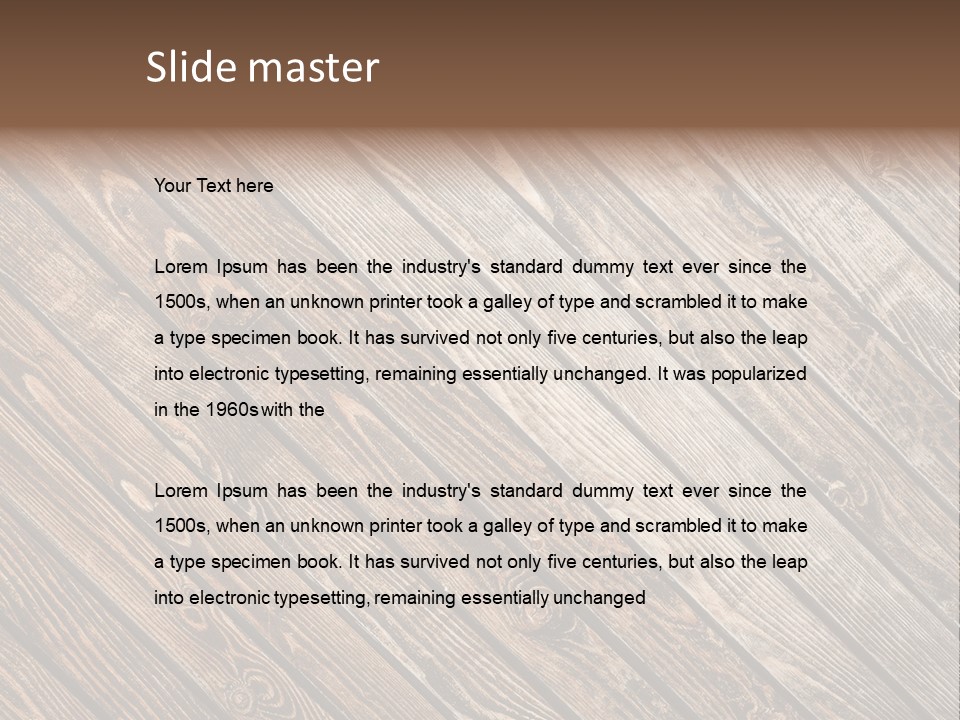 A Wooden Floor With A Brown Background PowerPoint Template