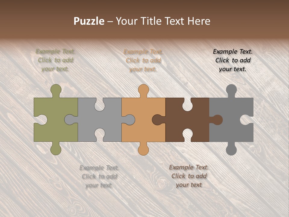 A Wooden Floor With A Brown Background PowerPoint Template