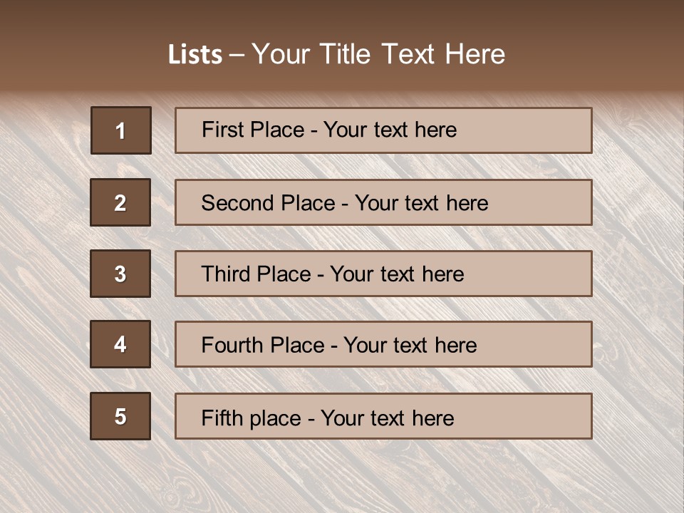 A Wooden Floor With A Brown Background PowerPoint Template