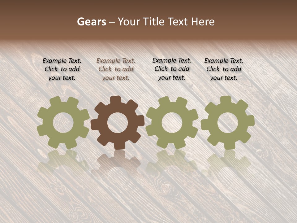 A Wooden Floor With A Brown Background PowerPoint Template