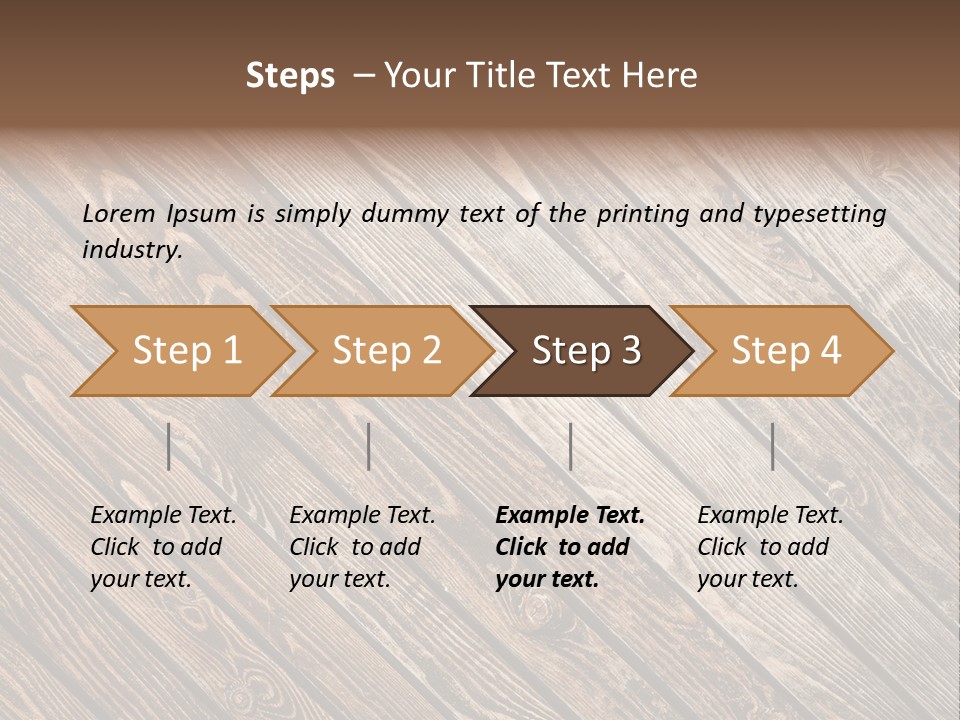 A Wooden Floor With A Brown Background PowerPoint Template