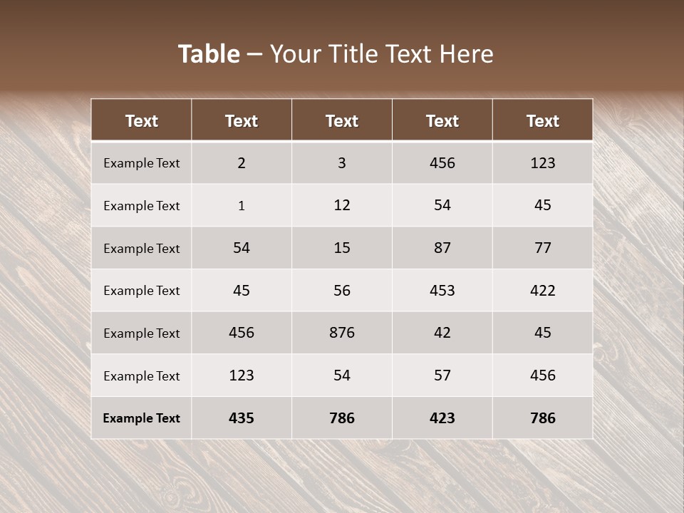 A Wooden Floor With A Brown Background PowerPoint Template