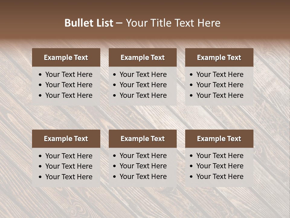 A Wooden Floor With A Brown Background PowerPoint Template