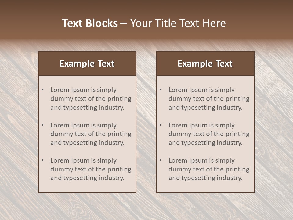 A Wooden Floor With A Brown Background PowerPoint Template