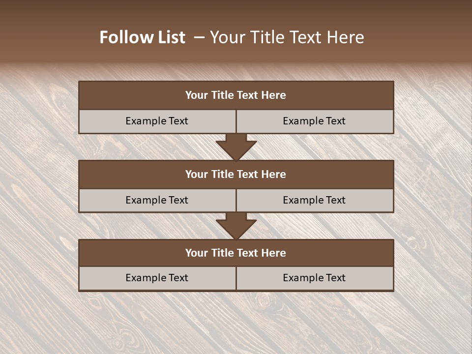 A Wooden Floor With A Brown Background PowerPoint Template