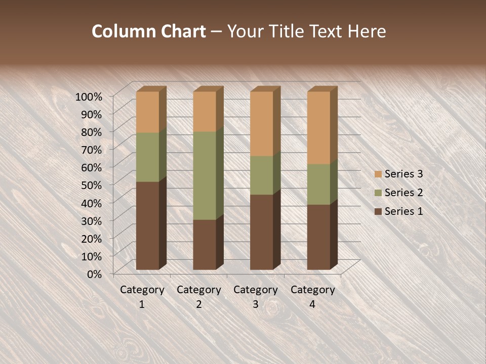 A Wooden Floor With A Brown Background PowerPoint Template