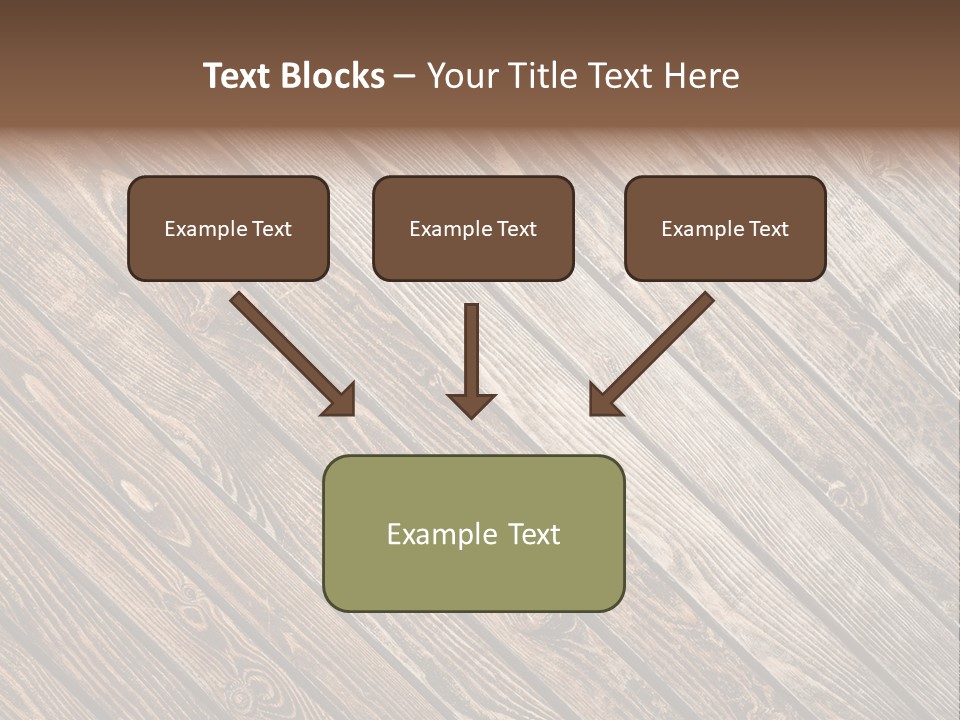A Wooden Floor With A Brown Background PowerPoint Template