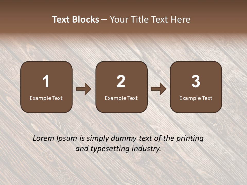 A Wooden Floor With A Brown Background PowerPoint Template