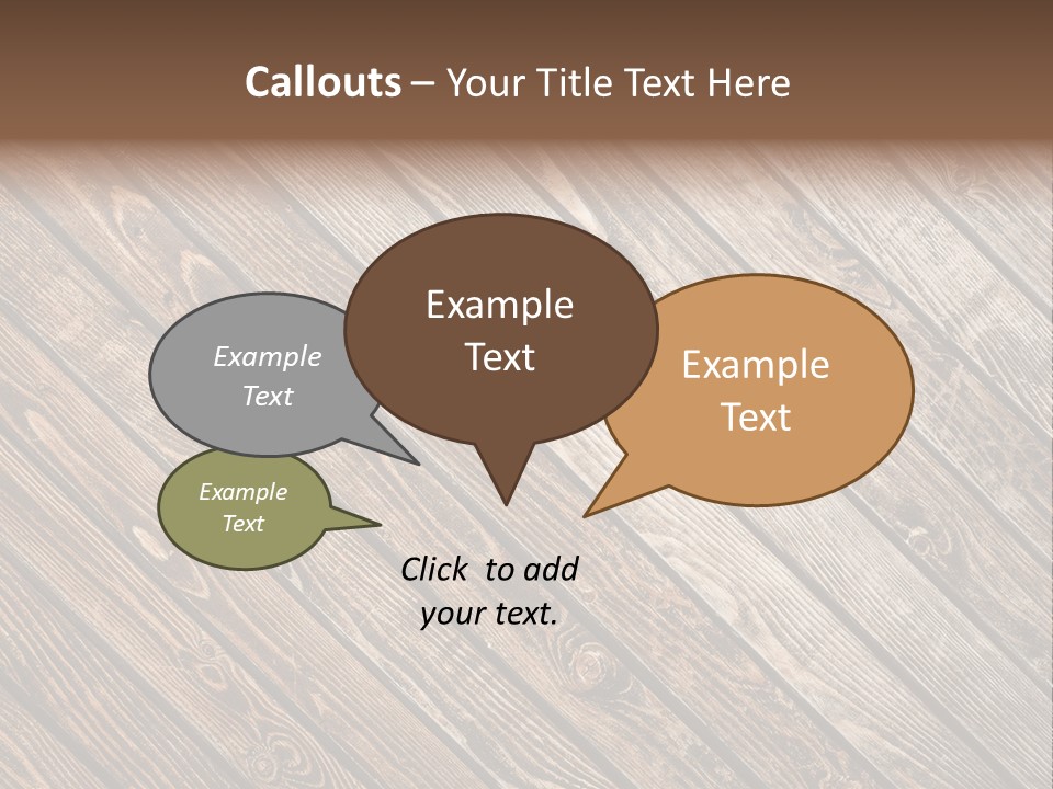 A Wooden Floor With A Brown Background PowerPoint Template