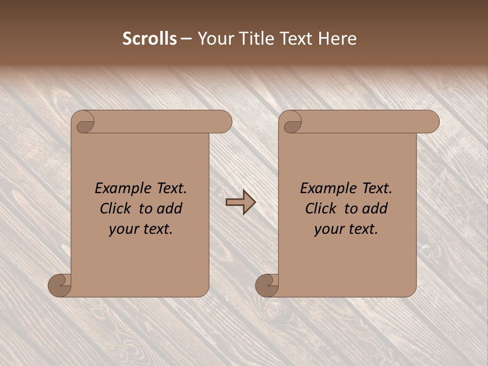 A Wooden Floor With A Brown Background PowerPoint Template