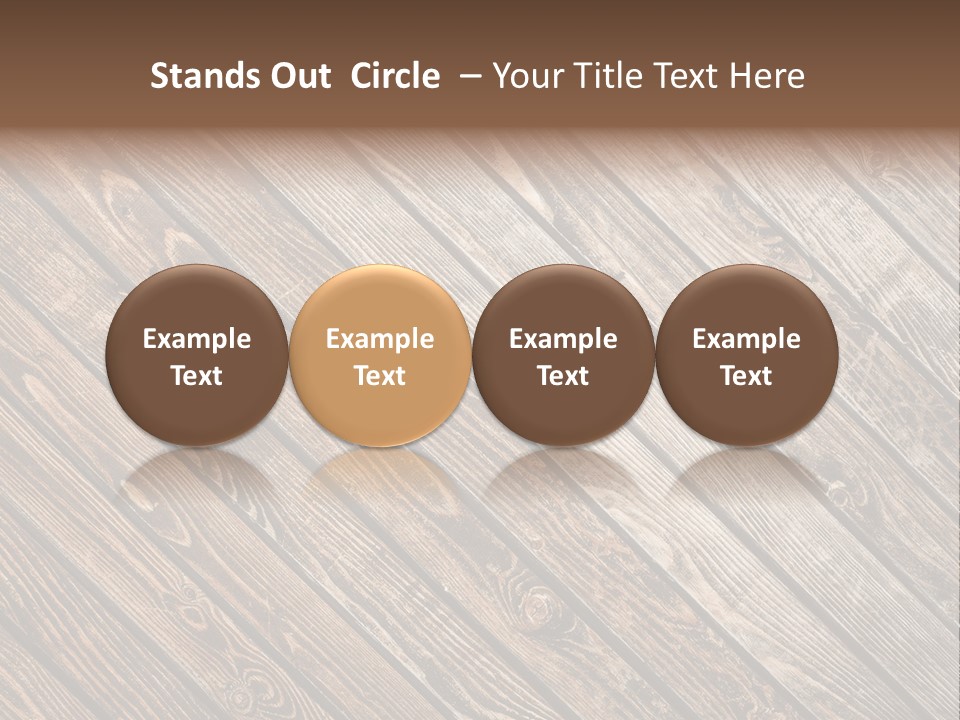 A Wooden Floor With A Brown Background PowerPoint Template