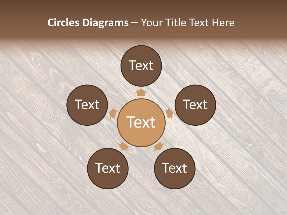 A Wooden Floor With A Brown Background PowerPoint Template