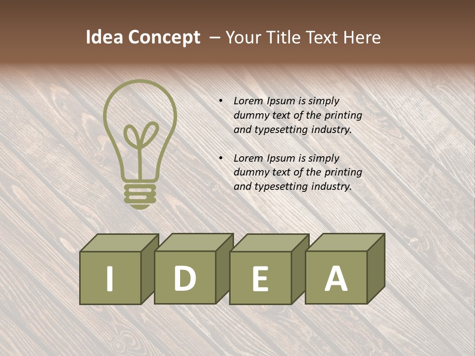 A Wooden Floor With A Brown Background PowerPoint Template