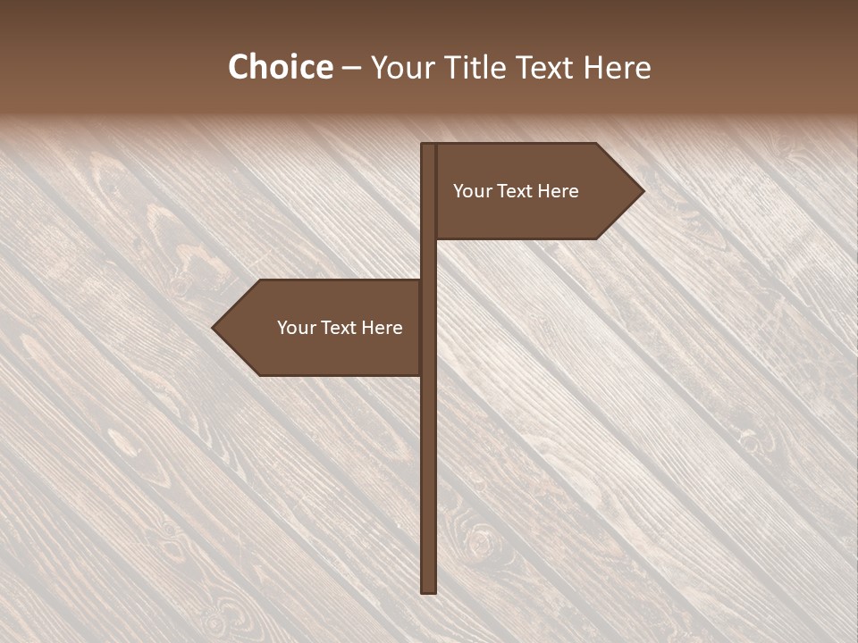 A Wooden Floor With A Brown Background PowerPoint Template